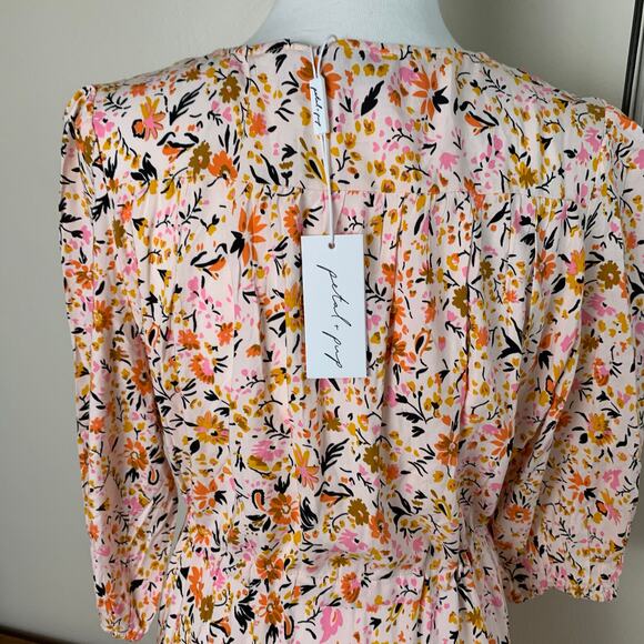 NEW Petal & Pup Size XL Women's Kelda Floral Maxi Dress Peach Coral Summer Boho - Picture 11 of 16